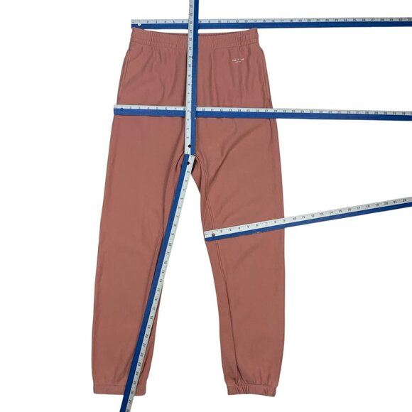 Rag and Bone City Terry Sweatpant Jogger M Mauved Out Pink Logo Pull On Hi-Rise - Picture 5 of 13